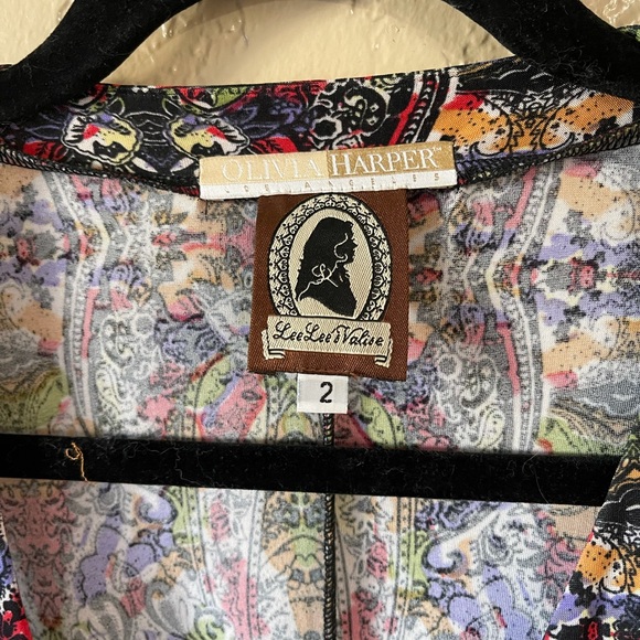 OLIVIA HARPER ✨ size 2✨ gorgeous colorful Wrap dress ✨ Like new - Picture 4 of 6